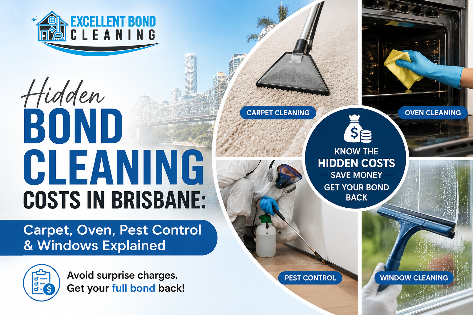 Hidden Bond Cleaning Costs in Brisbane: Carpet, Oven, Pest Control & Windows Explained